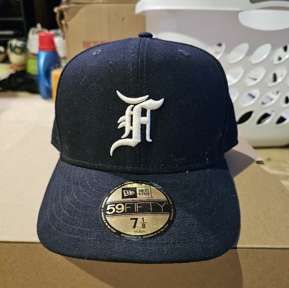Fear of God Fitted Hat Navy Blue 7 1/8